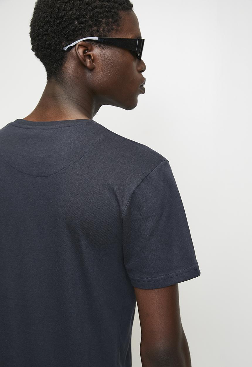 Brave Soul - Crew Neck T-shirt - Rich Navy & Mushroom