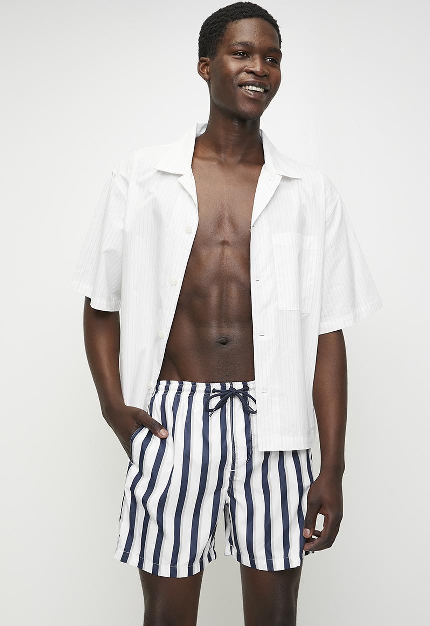 Brave Soul - Stripe Printed Swimshorts - Multi