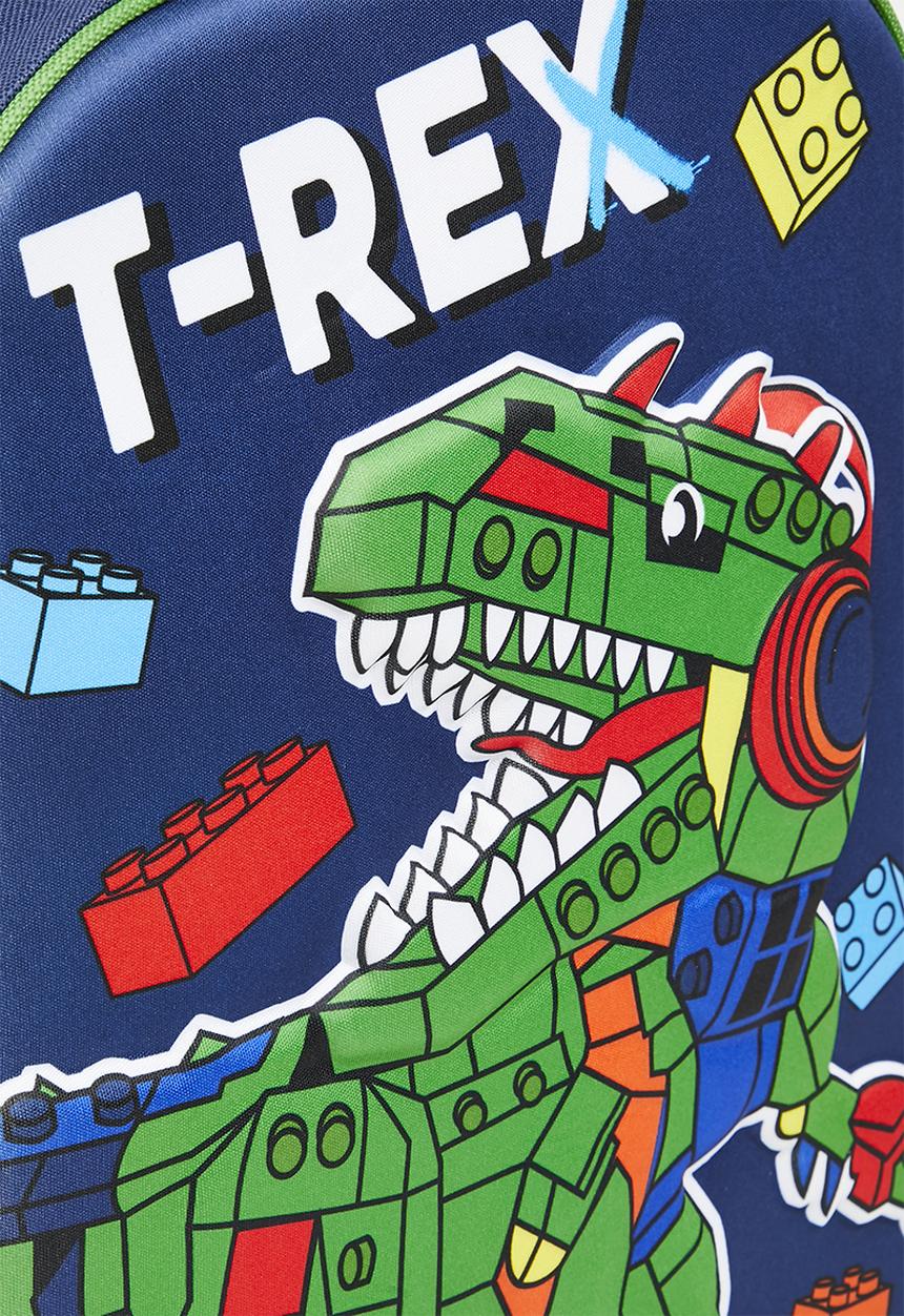 Character Group - Dino blocks 3d embossed backpack - blue