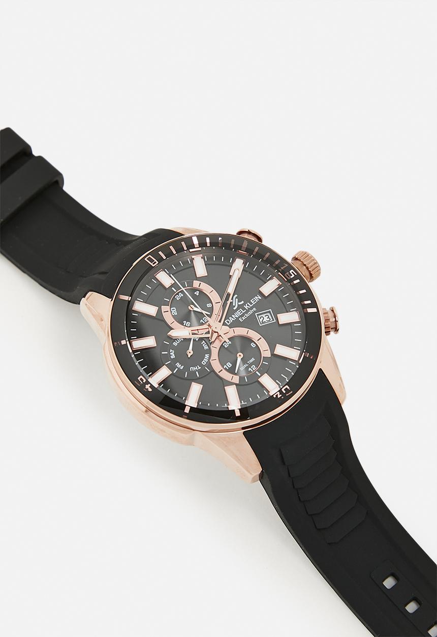 Daniel Klein - DK113313-3- rose gold/black