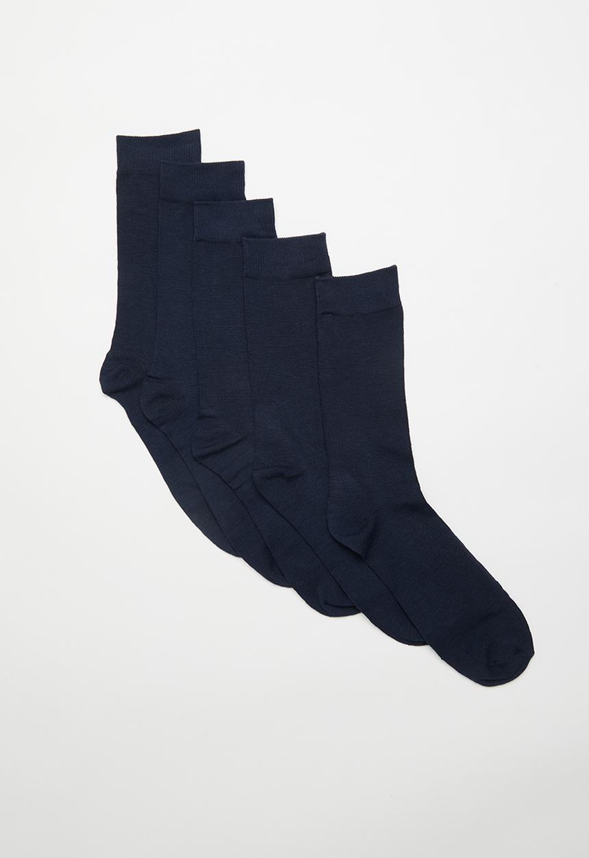 Brave Soul - 5Pk Socks - Navy