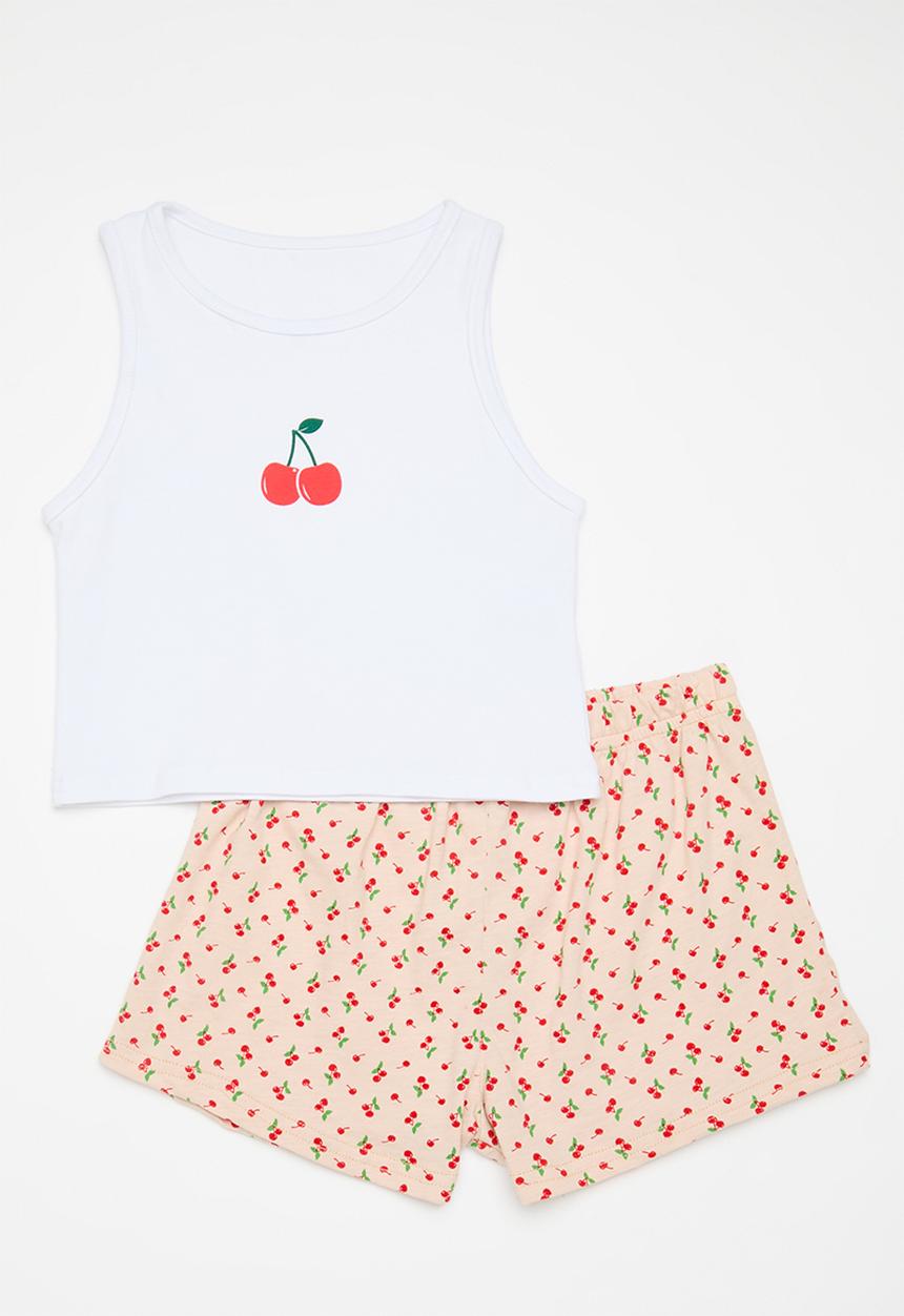 Pop Candy - Pj set - white/cherry