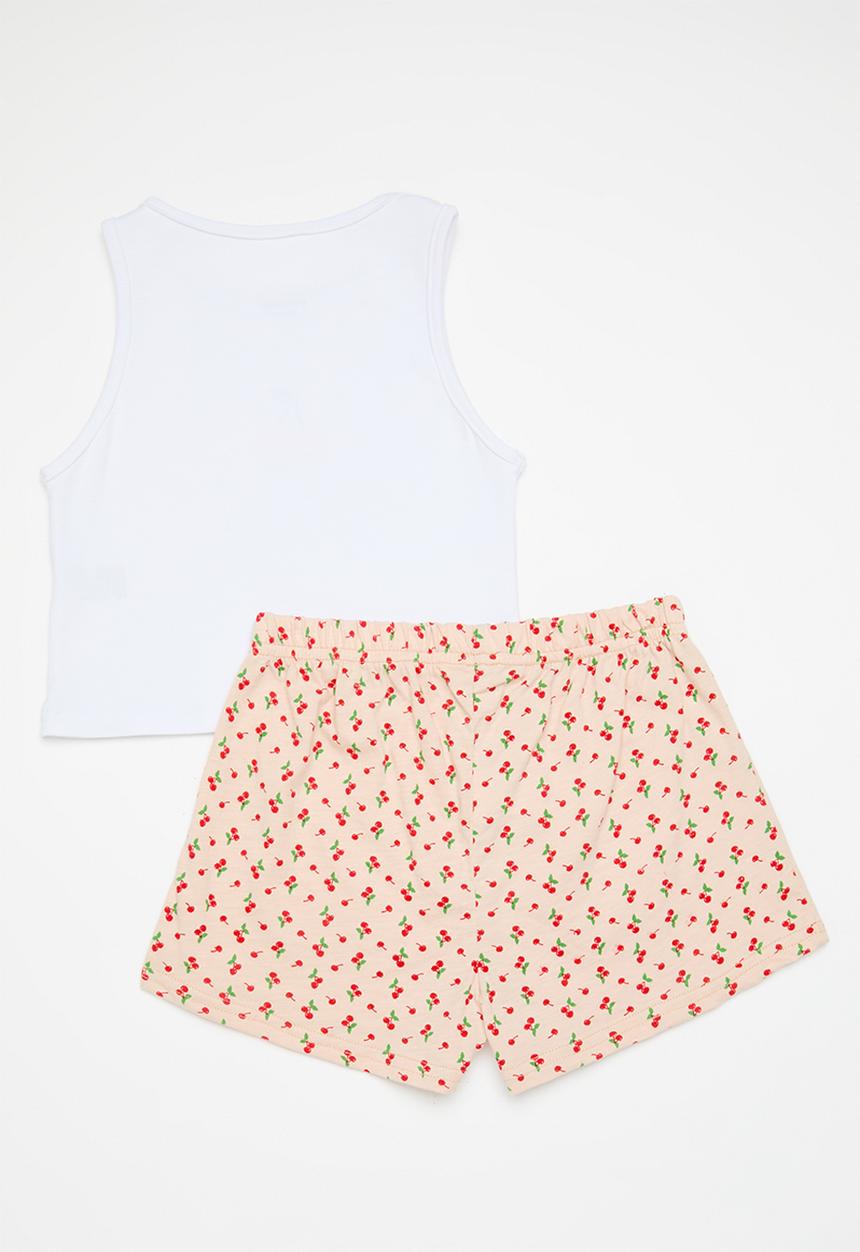 Pop Candy - Pj set - white/cherry