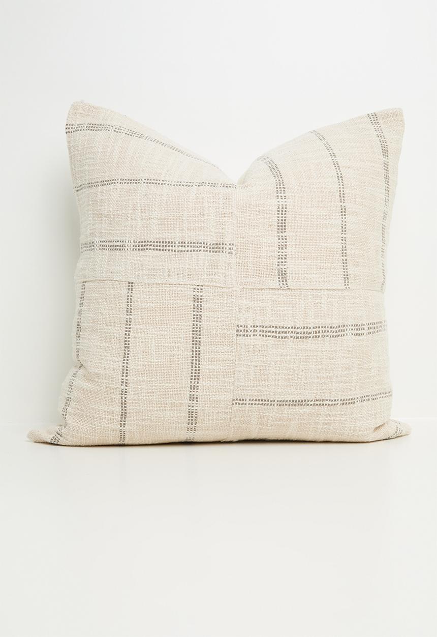 Sixth Floor - Tag woven cushion cover - Grey