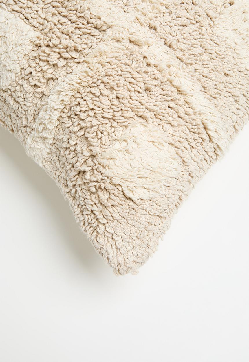 Sixth Floor - Checko tufted cushion cover - Natural