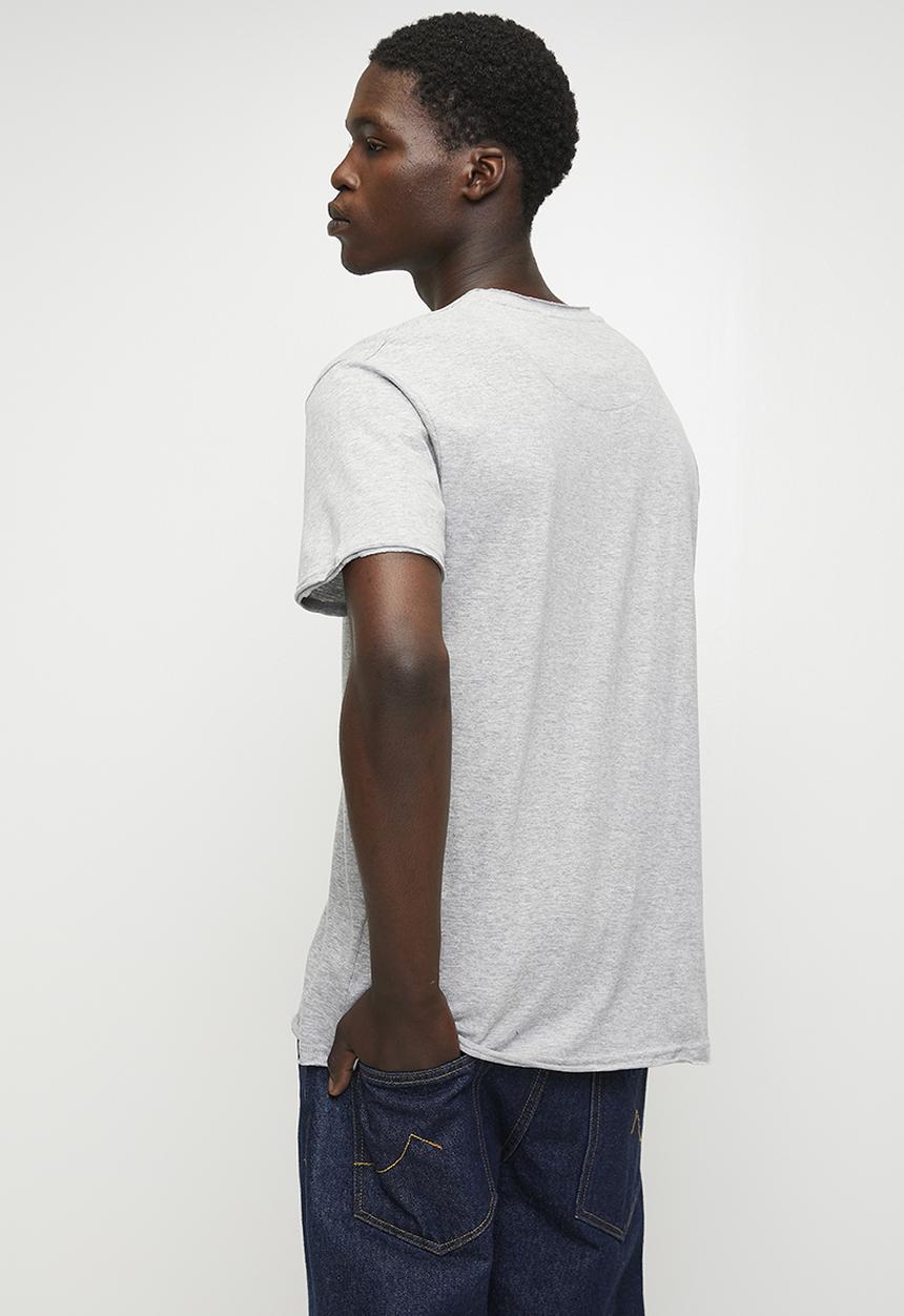 Brave Soul - Crew Neck T-shirt - Lt Grey Marl