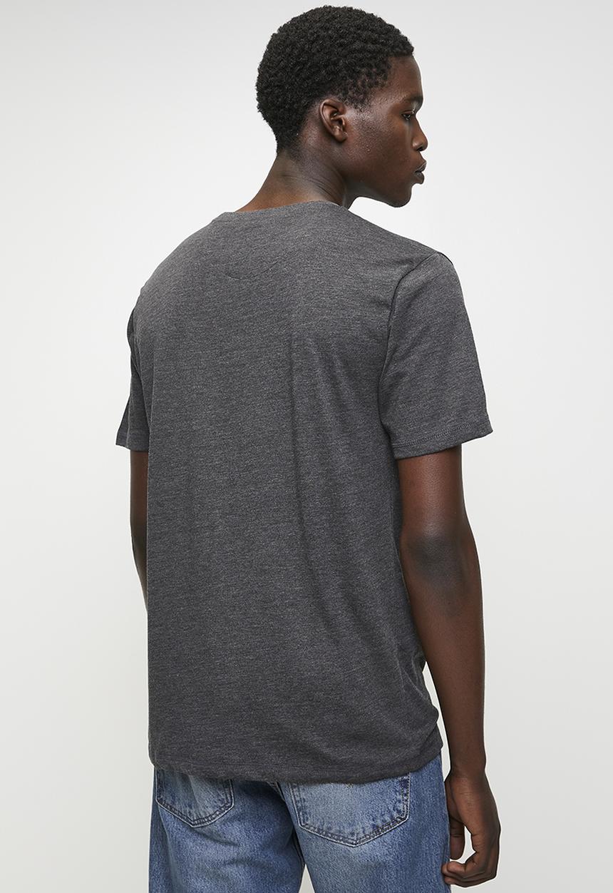 Brave Soul - Crew Neck T-shirt - Dark Charcoal Marl
