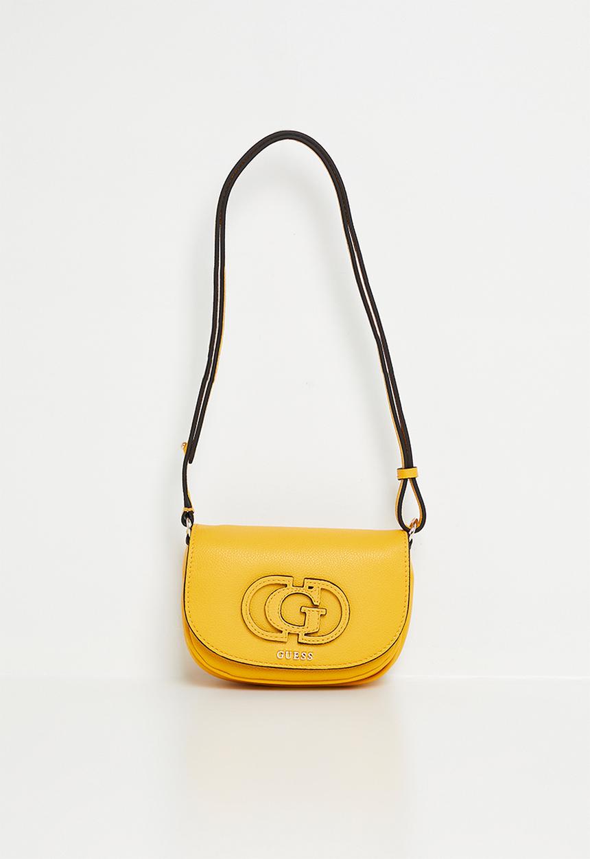 GUESS - Ahb Calebra Mini Convertible Crossbody Flap  Bag- Yellow