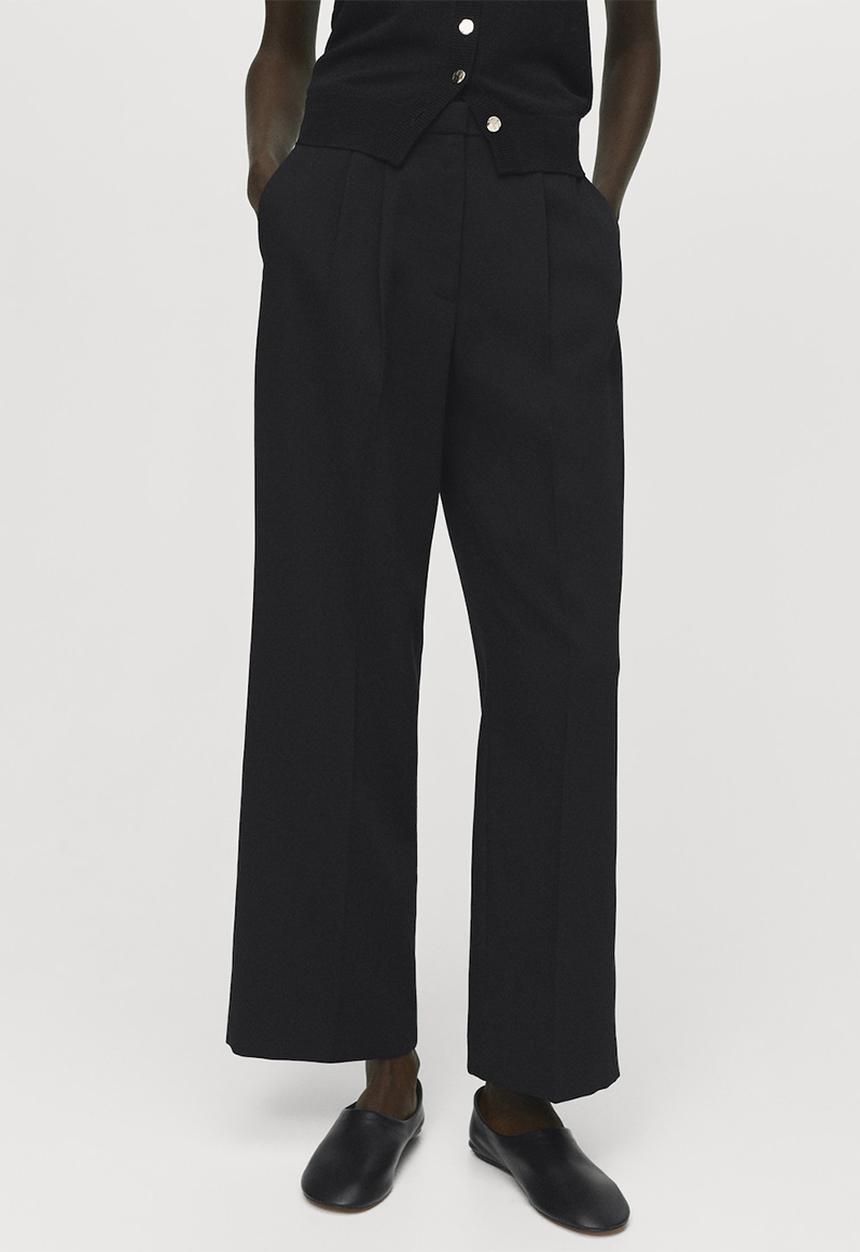 MANGO - Trousers cristi -  black