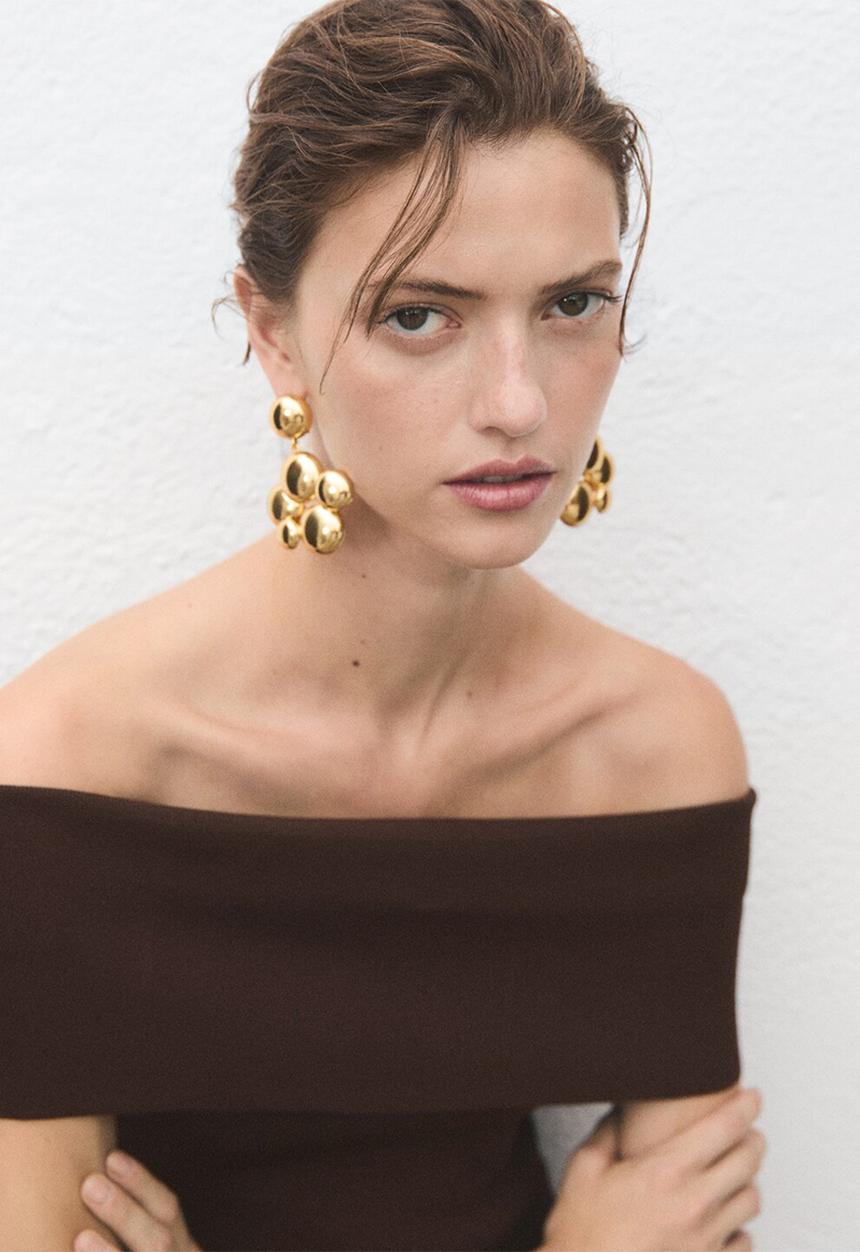 MANGO - Top sesete - dark brown