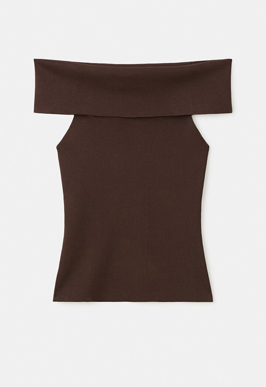 MANGO - Top sesete - dark brown