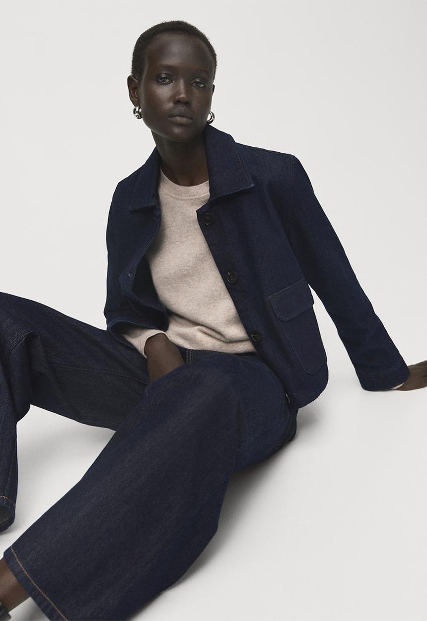 MANGO - Cazadora sabri - open blue