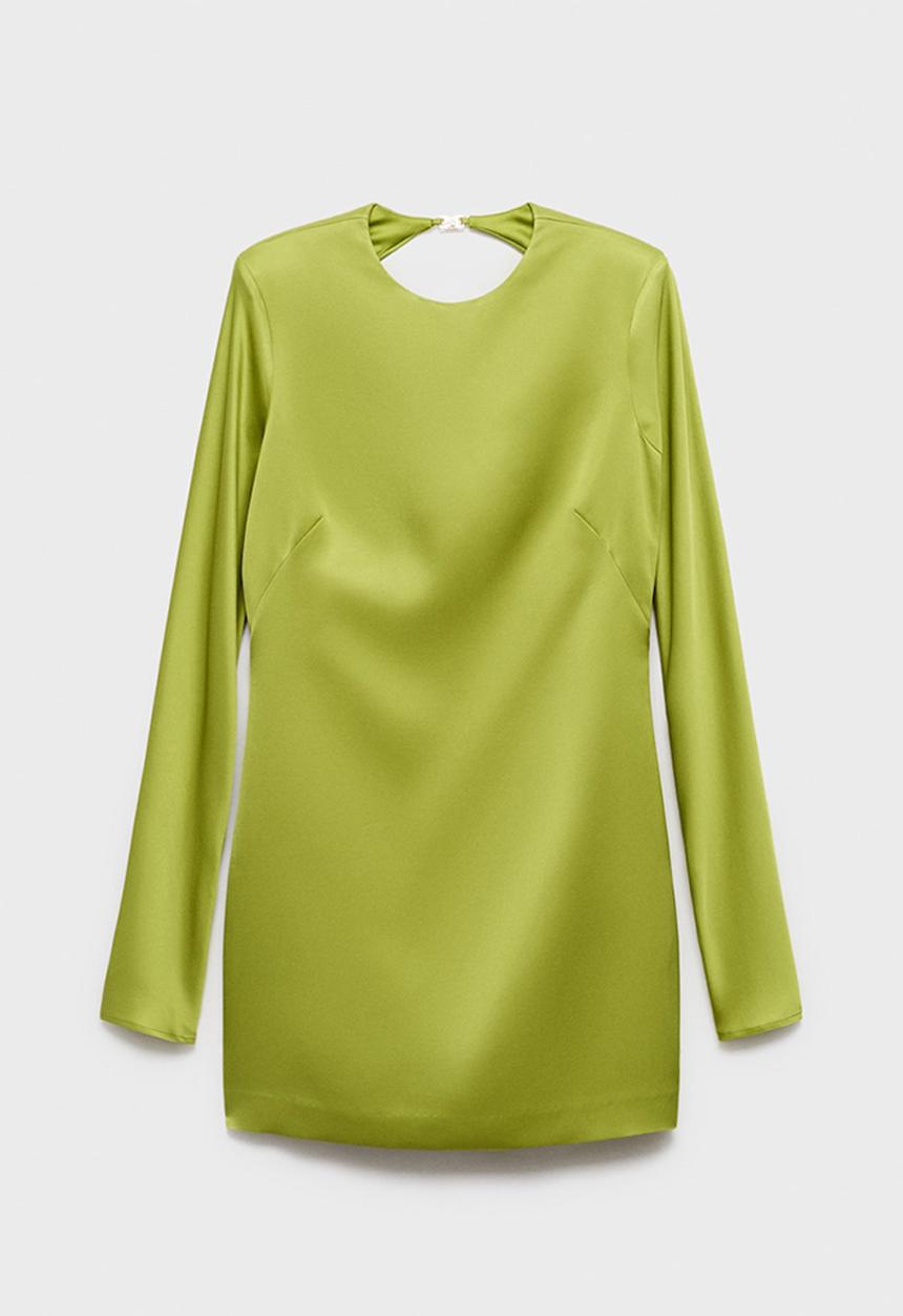 MANGO - Dress robi -  green