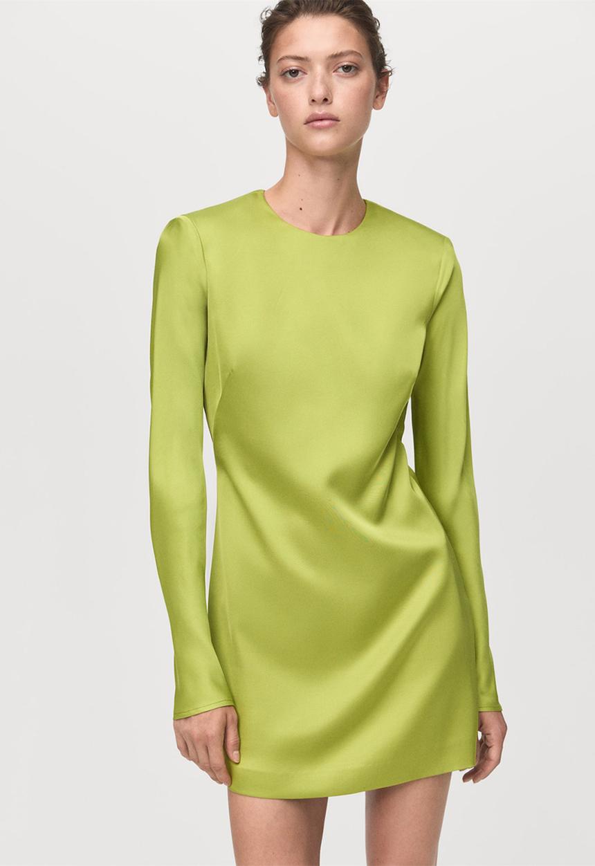 MANGO - Dress robi -  green