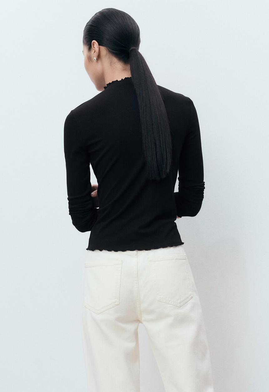 MANGO - Camiseta curlis - black