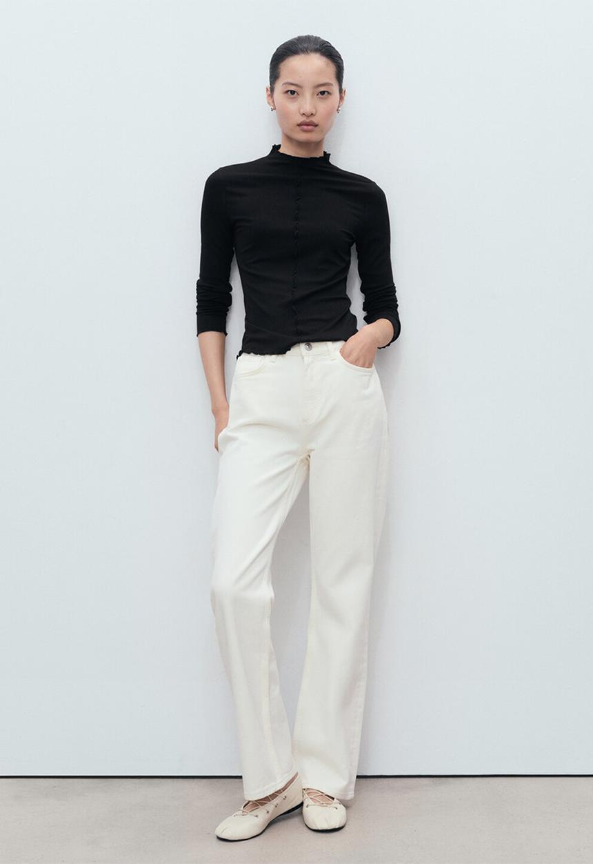 MANGO - Camiseta curlis - black