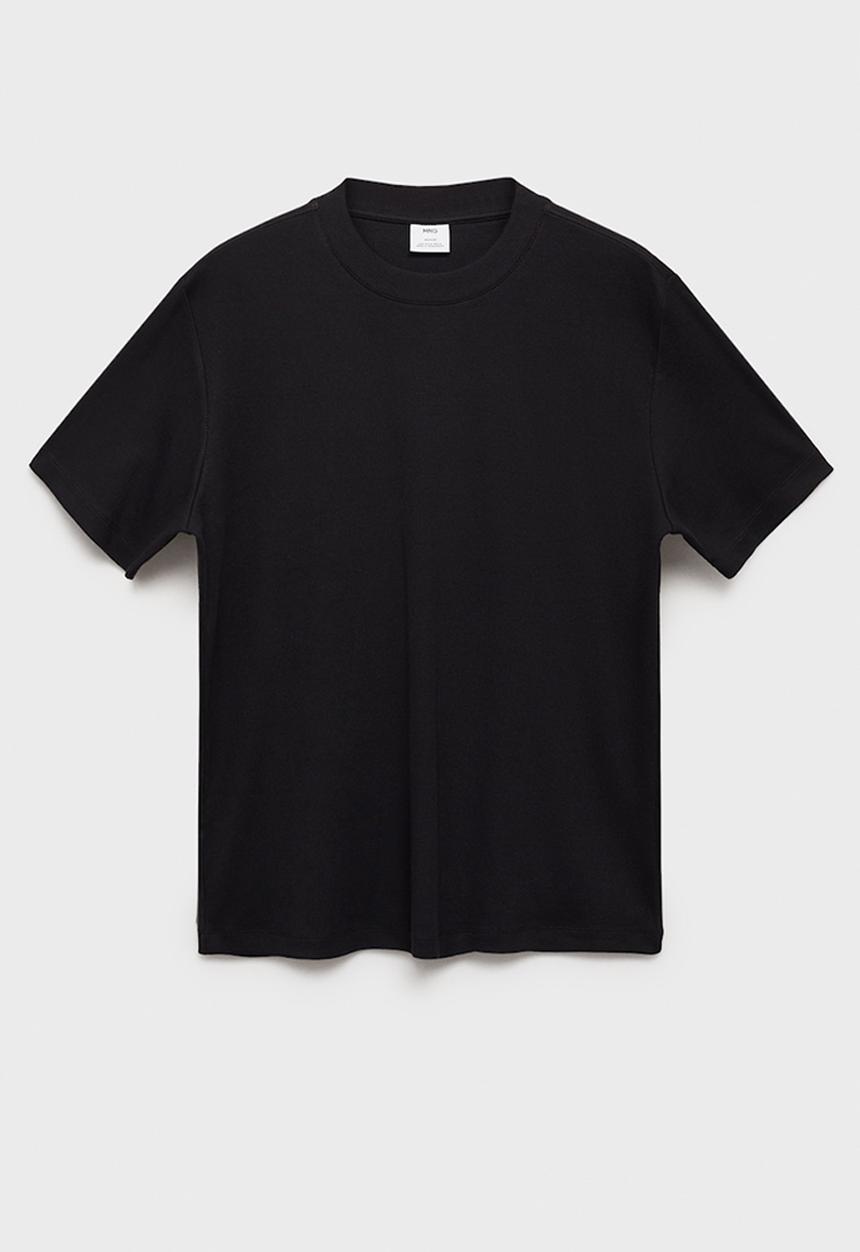 MANGO - Camiseta Olive - Black