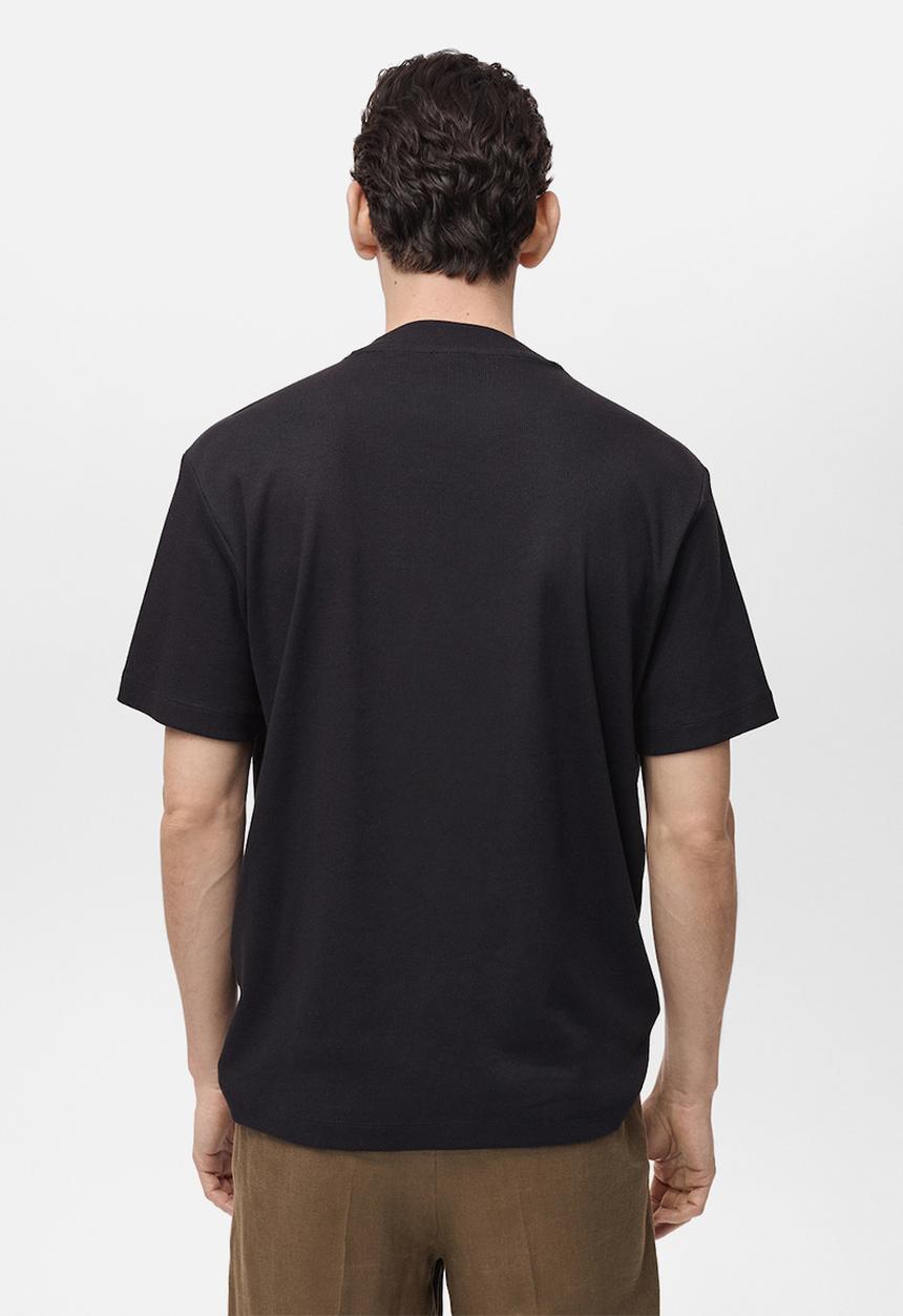 MANGO - Camiseta Olive - Black