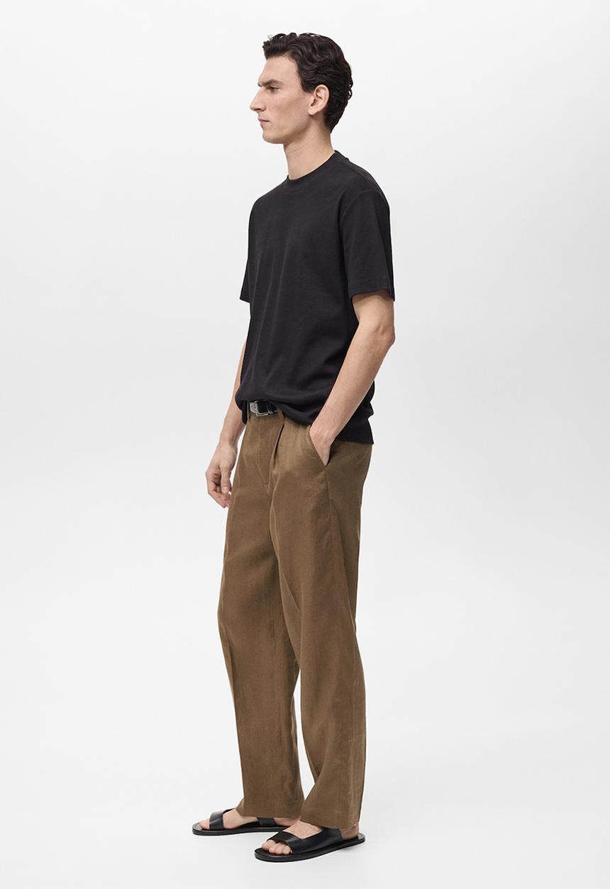 MANGO - Camiseta Olive - Black