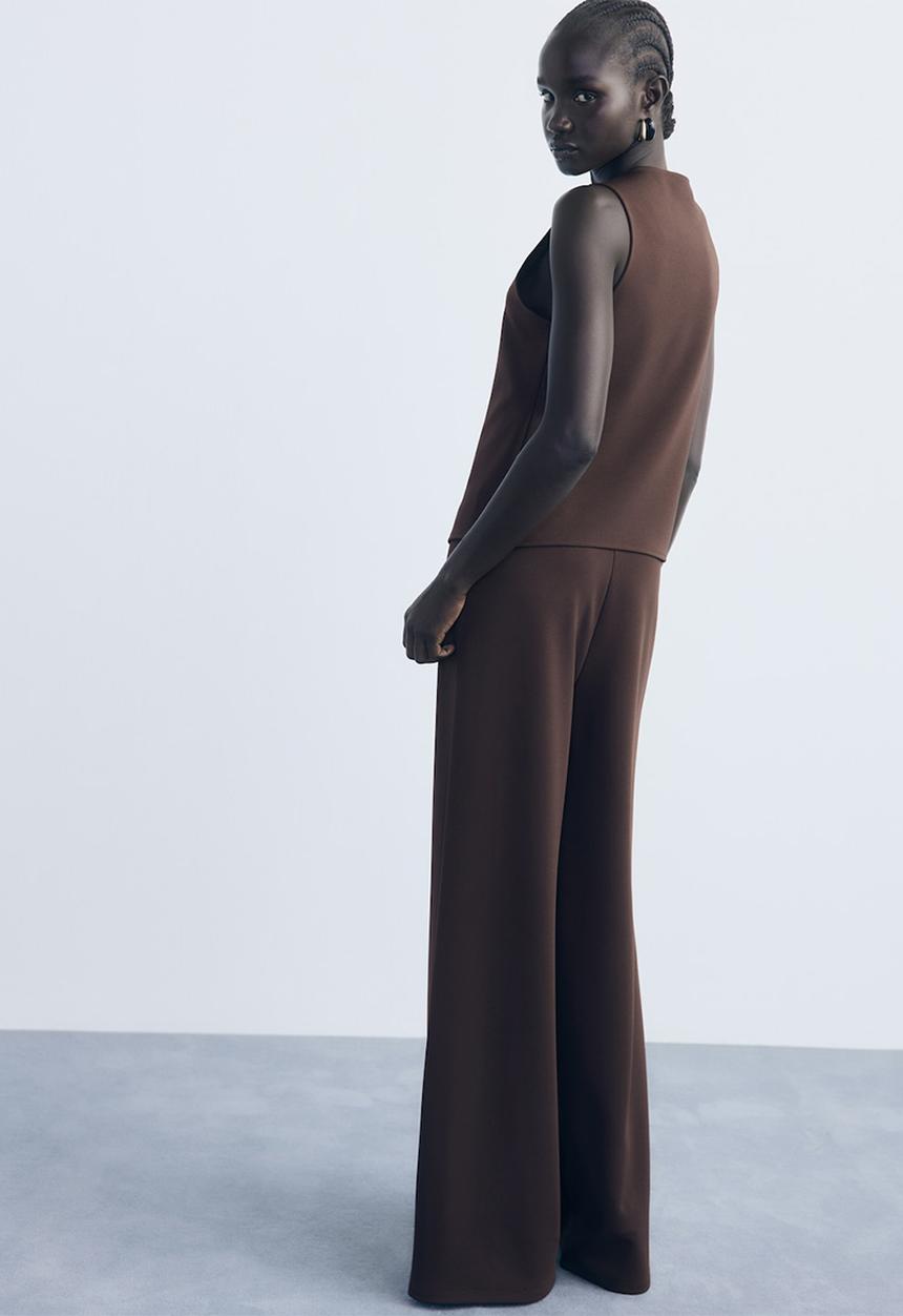 MANGO - Vest salve  - brown