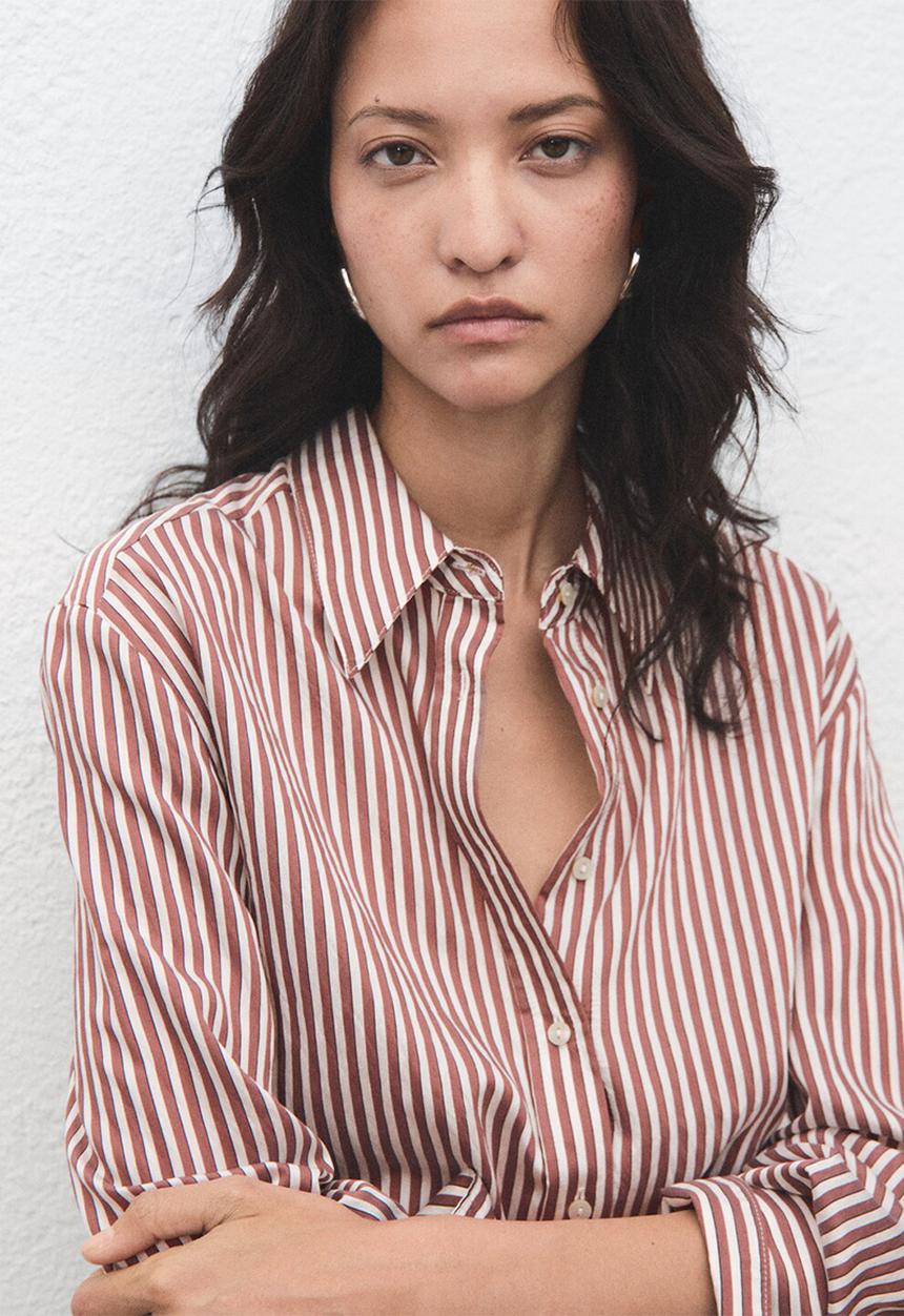 MANGO - Shirt zaha -  brown