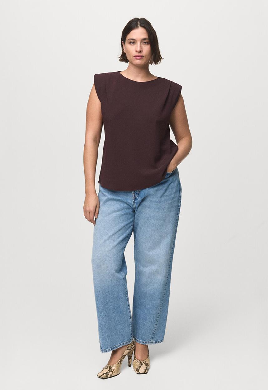 MANGO - Blusa stereo - dark brown