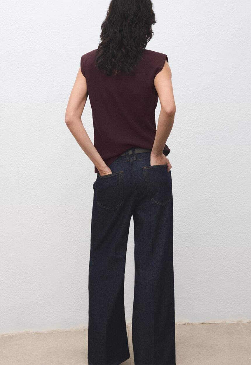 MANGO - Blusa stereo - dark brown