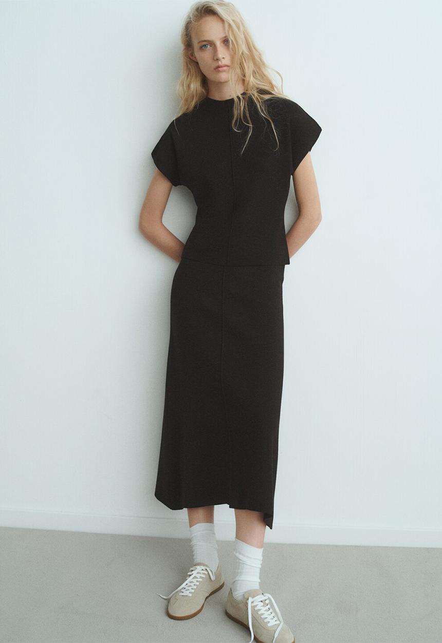 MANGO - Skirt zonard -  black