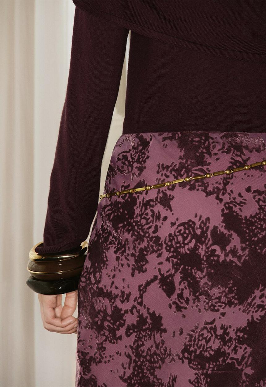 MANGO - Skirt rocio -  dark red