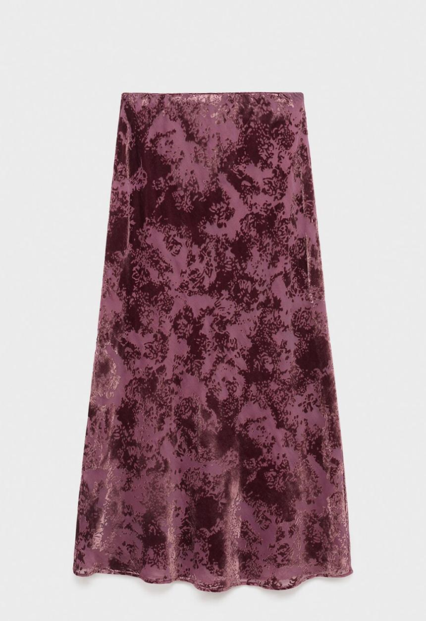 MANGO - Skirt rocio -  dark red