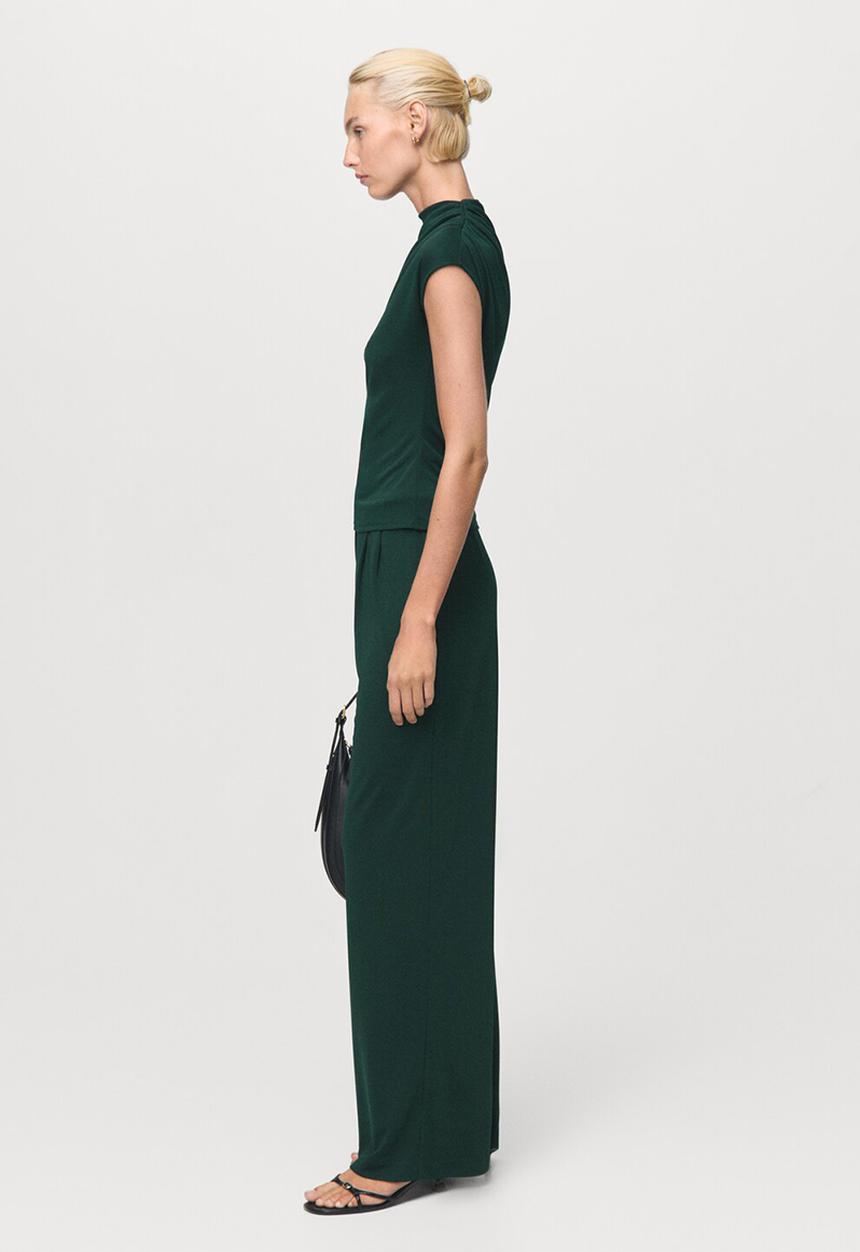MANGO - Trousers lei  -  dark green