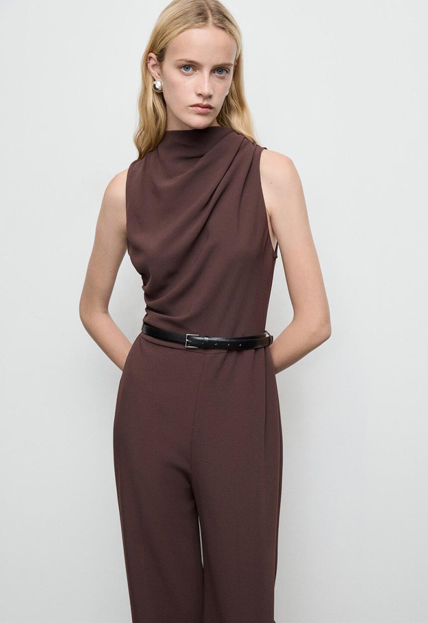 MANGO - Jumpsuit marty1 -  dark brown