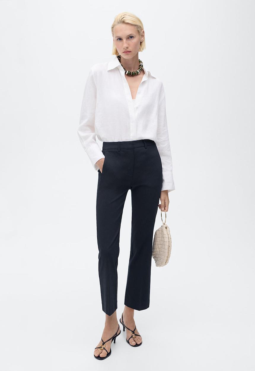 MANGO - Trousers newcola - midnight navy