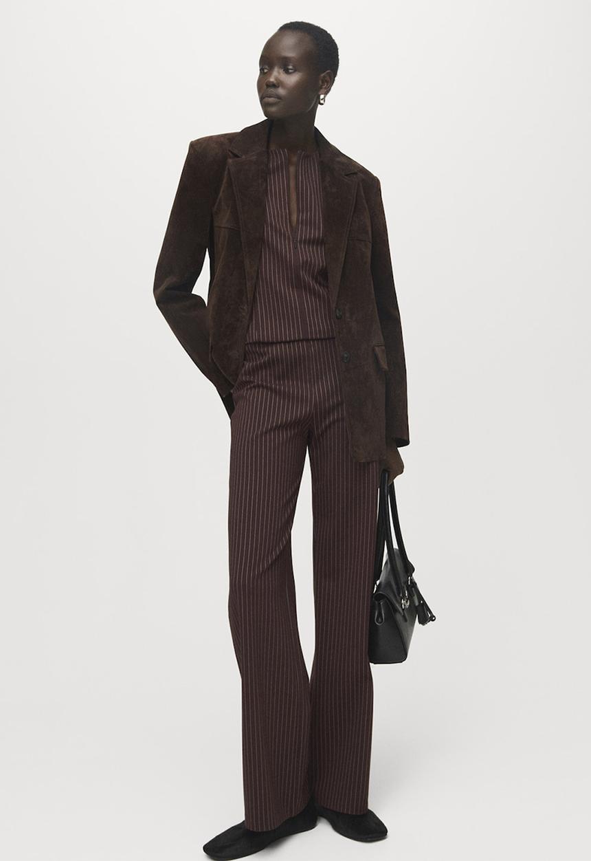 MANGO - Trousers brin -  brown