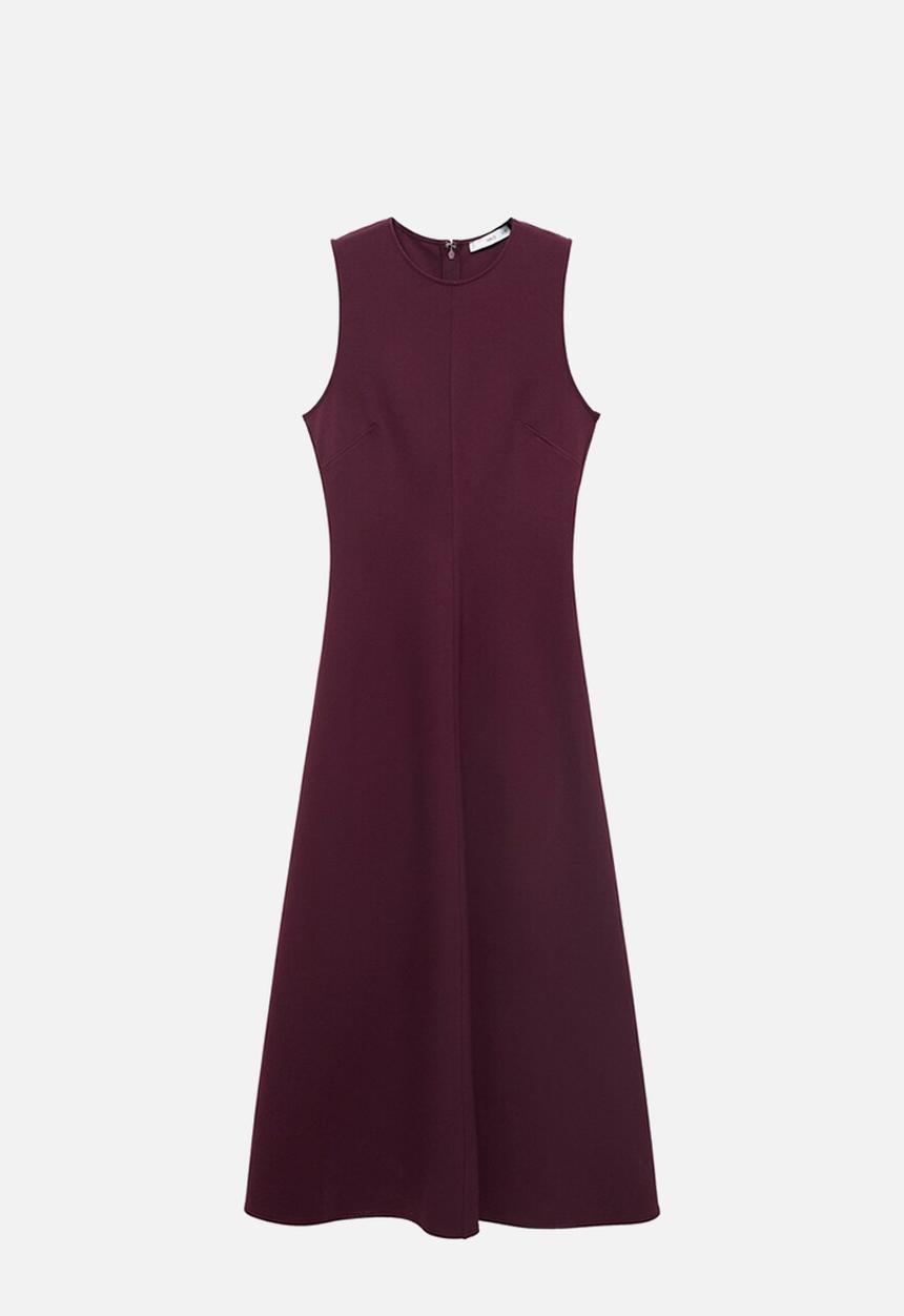 MANGO - Dress letizia -  dark red