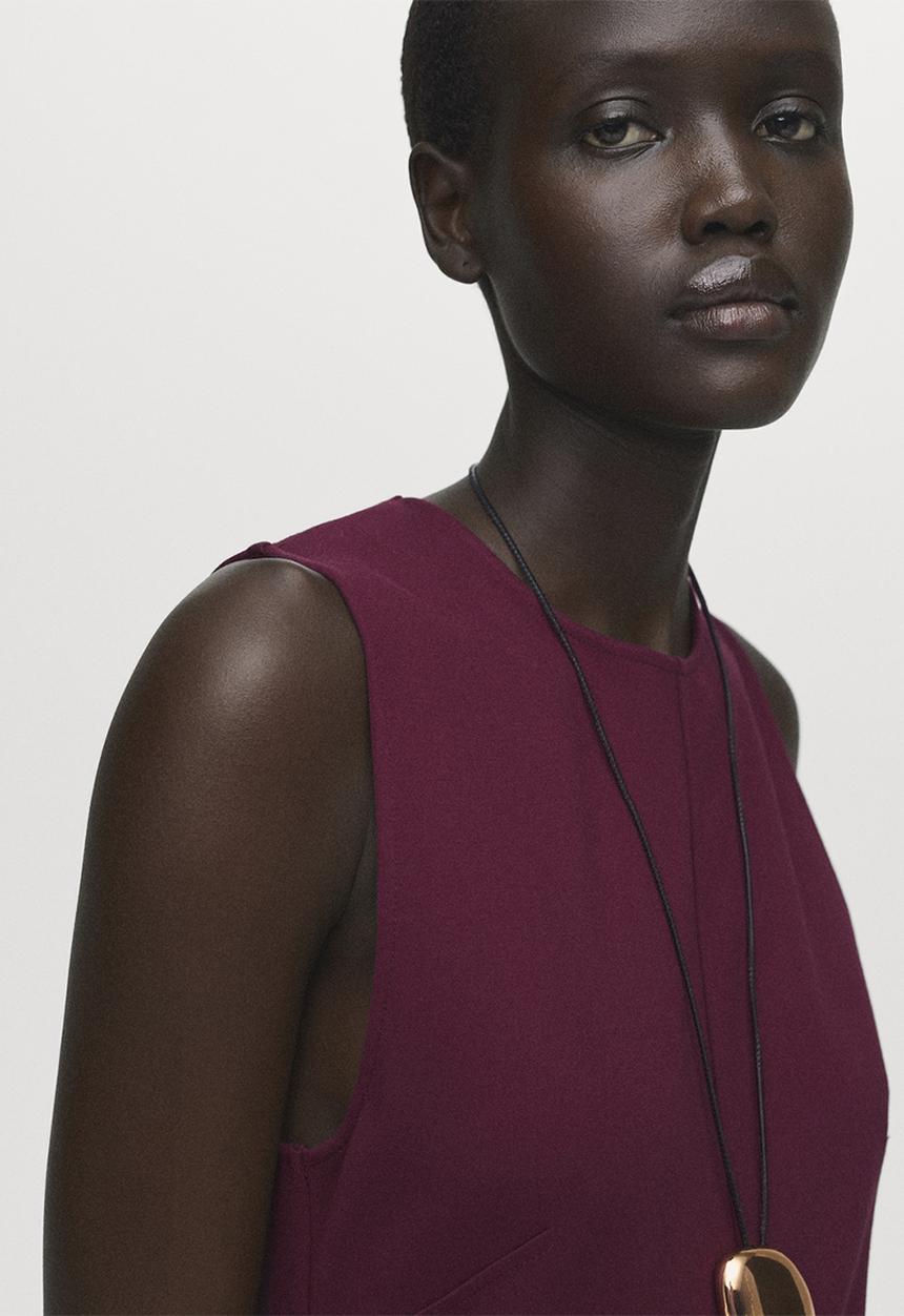 MANGO - Dress letizia -  dark red