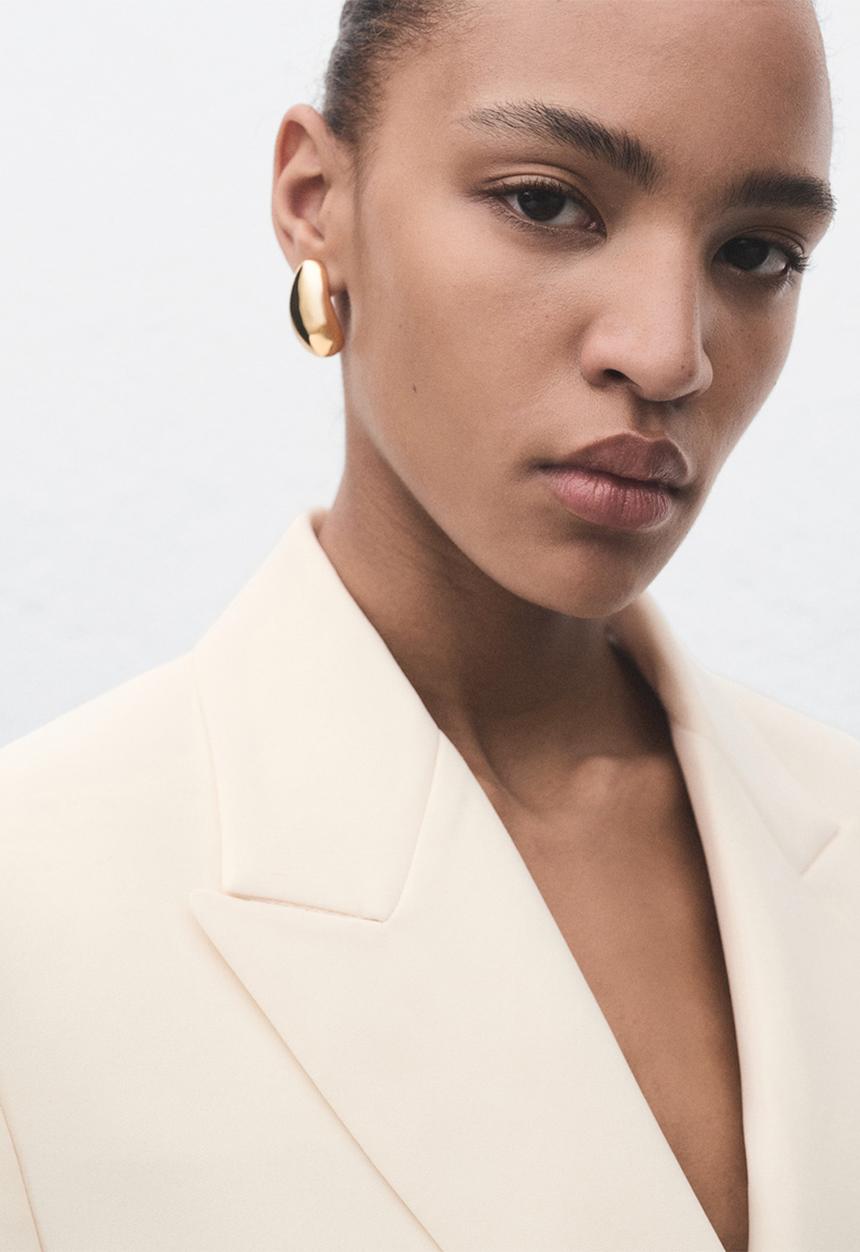 MANGO - Blazer iguana -  light pastel yellow