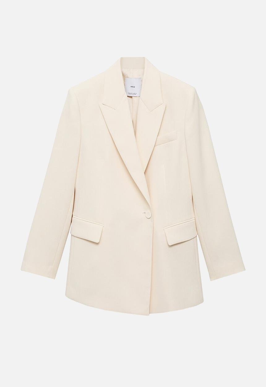 MANGO - Blazer iguana -  light pastel yellow