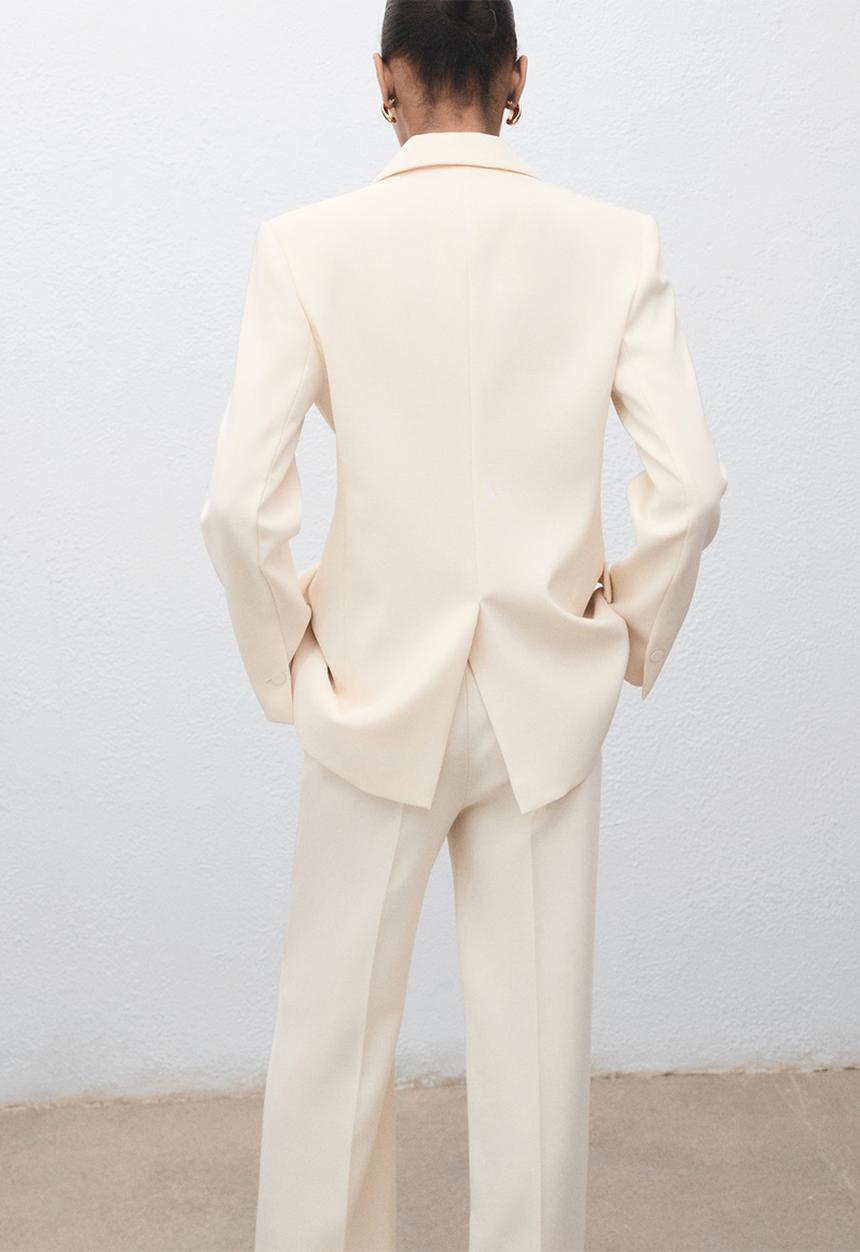 MANGO - Blazer iguana -  light pastel yellow