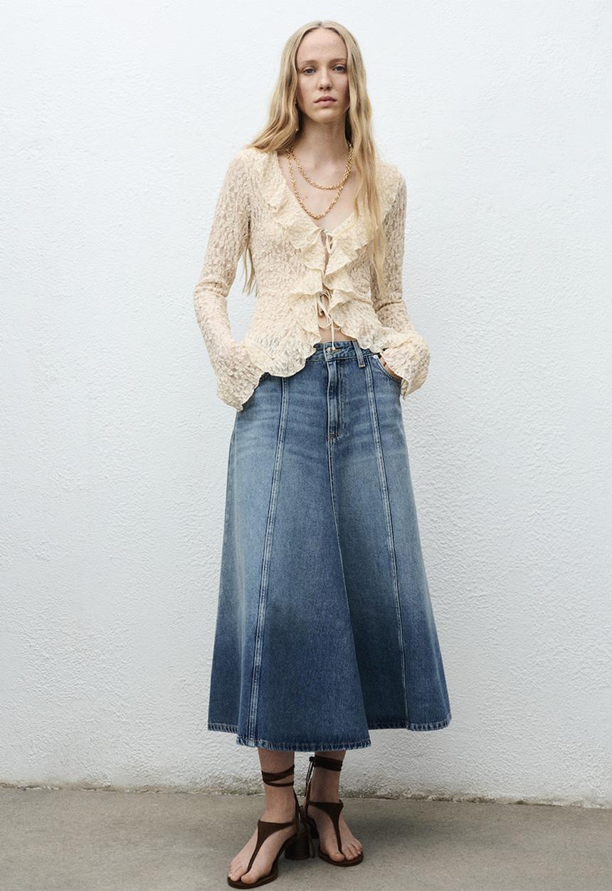 MANGO - Blusa castell - light beige