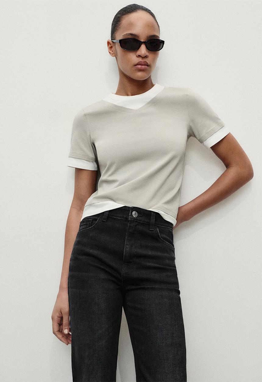 MANGO - Jeans ona - open-grey