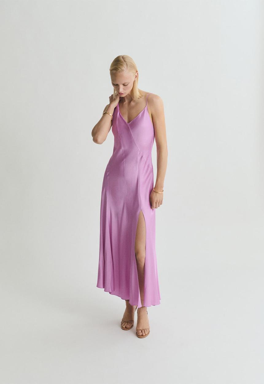 MANGO - Dress amapola -  purple