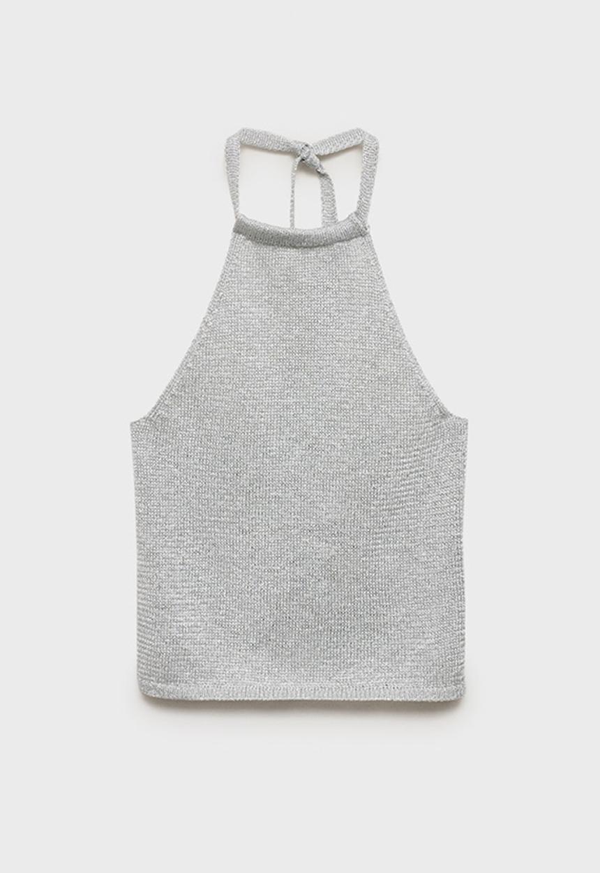 MANGO - Top marieta - silver