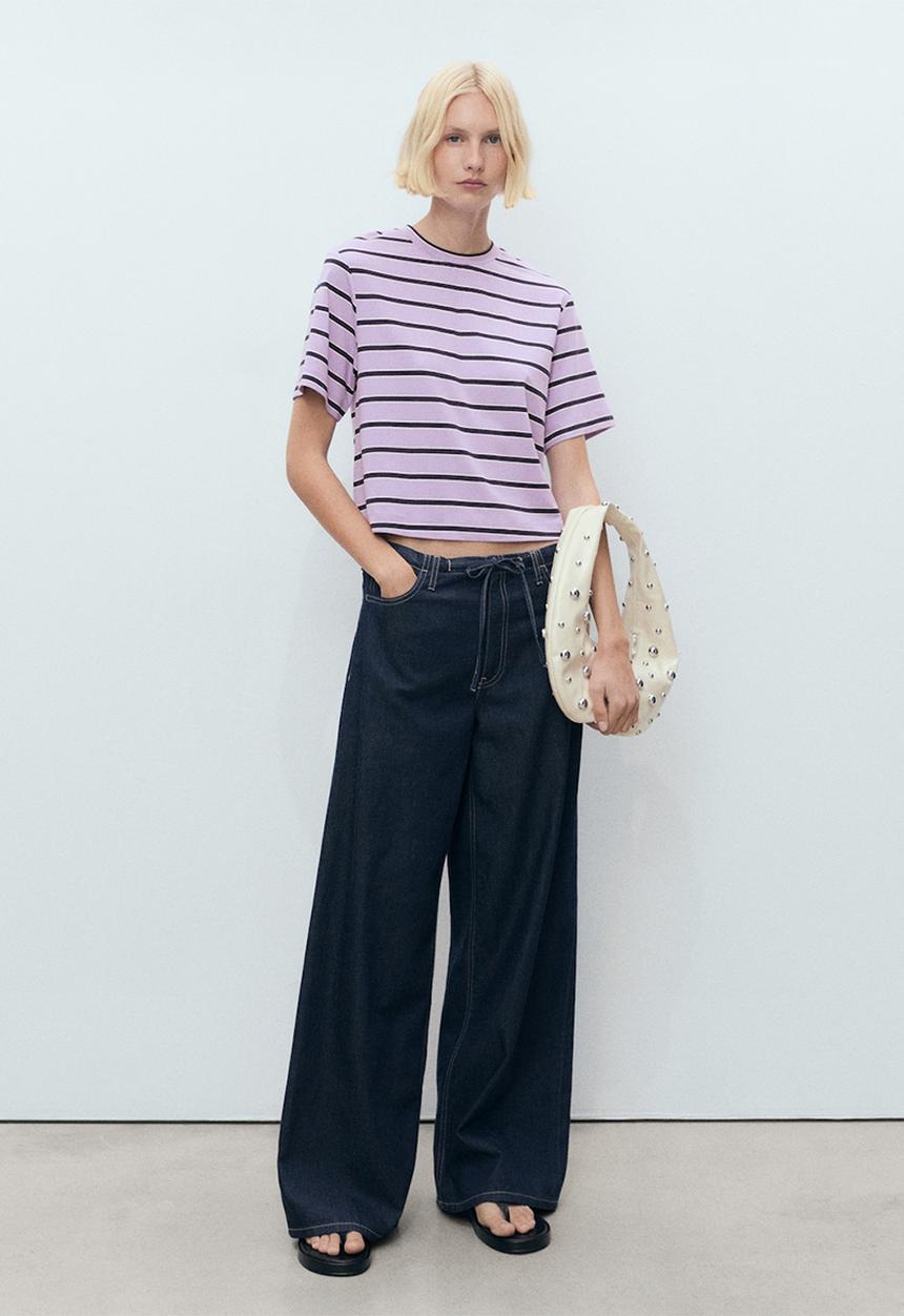 MANGO - T-shirt moca -  purple