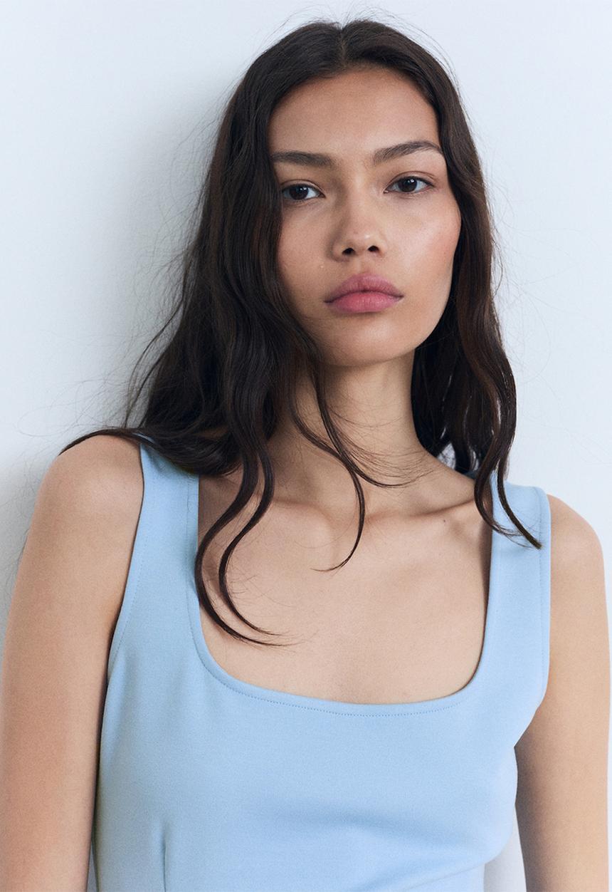 MANGO - Vestido milly - mid-blue