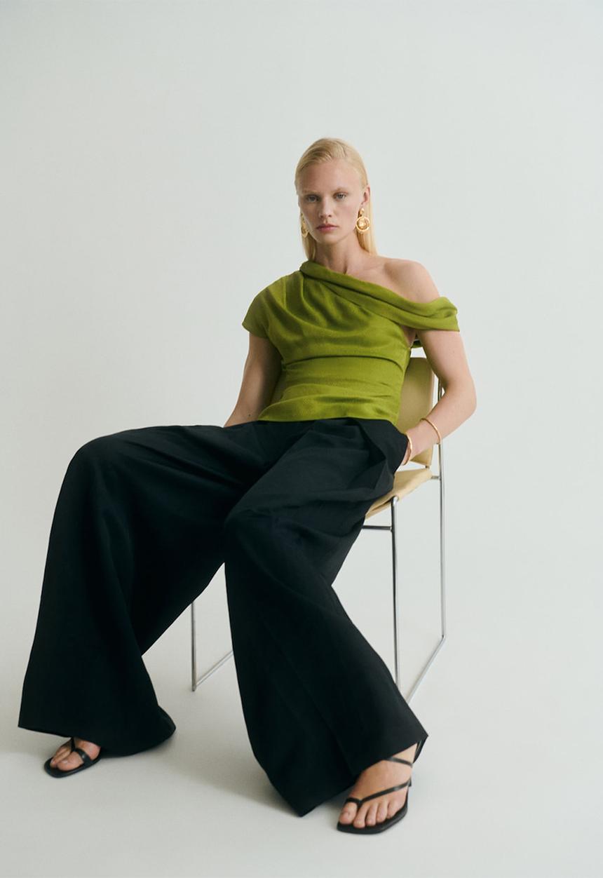 MANGO - Blusa icey - green