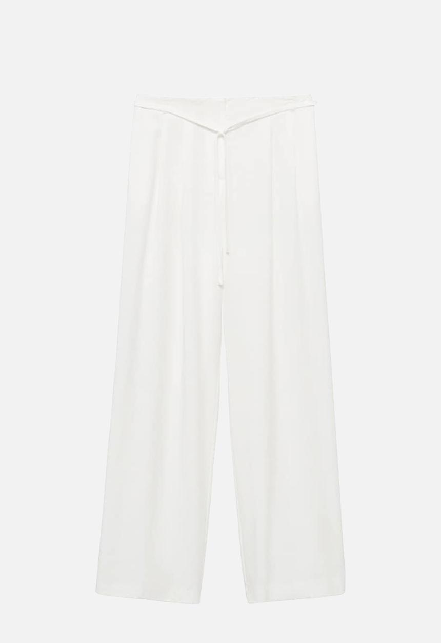 MANGO - Pantalon bonnie - white