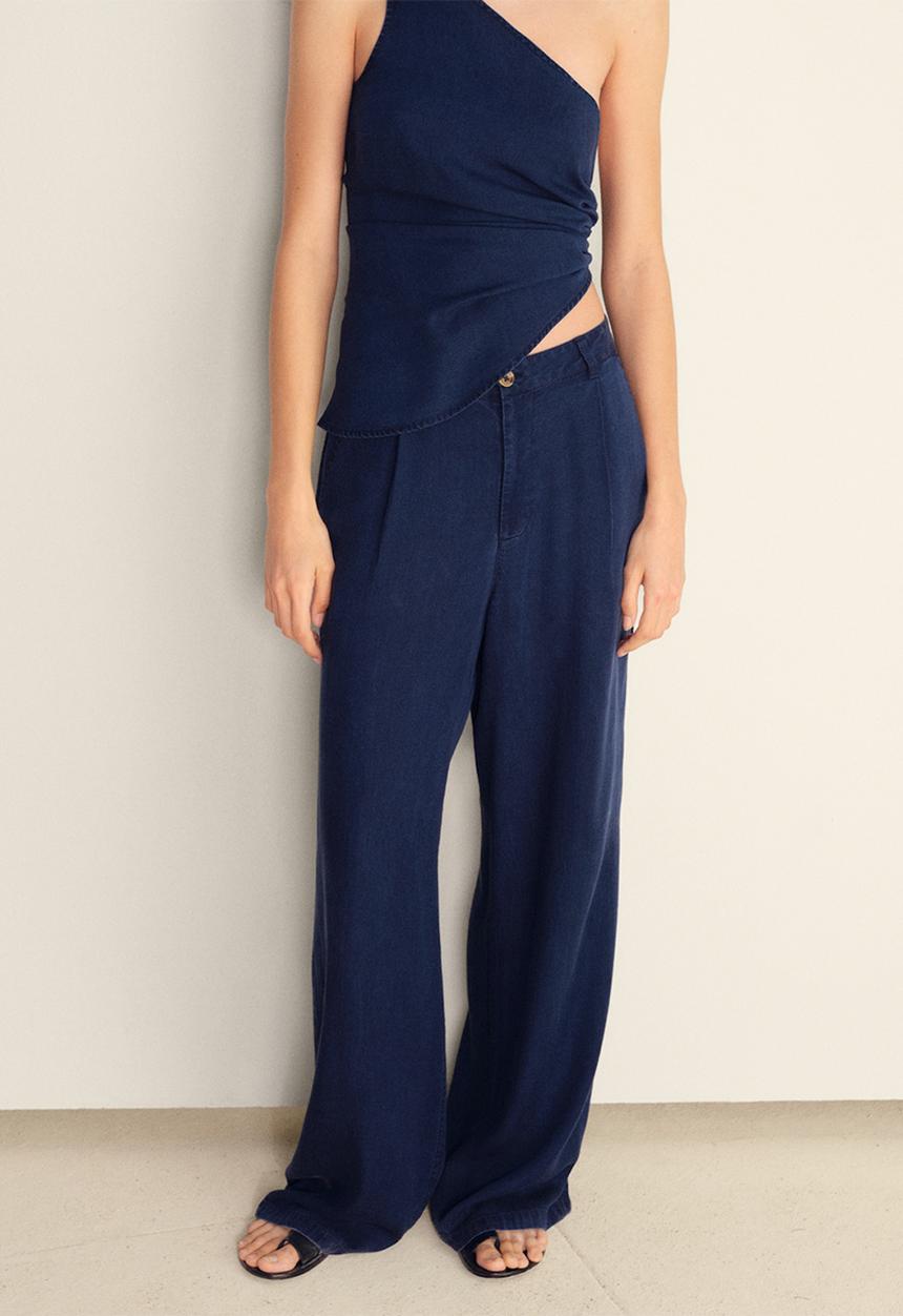MANGO - Pantalon creta - denim blue