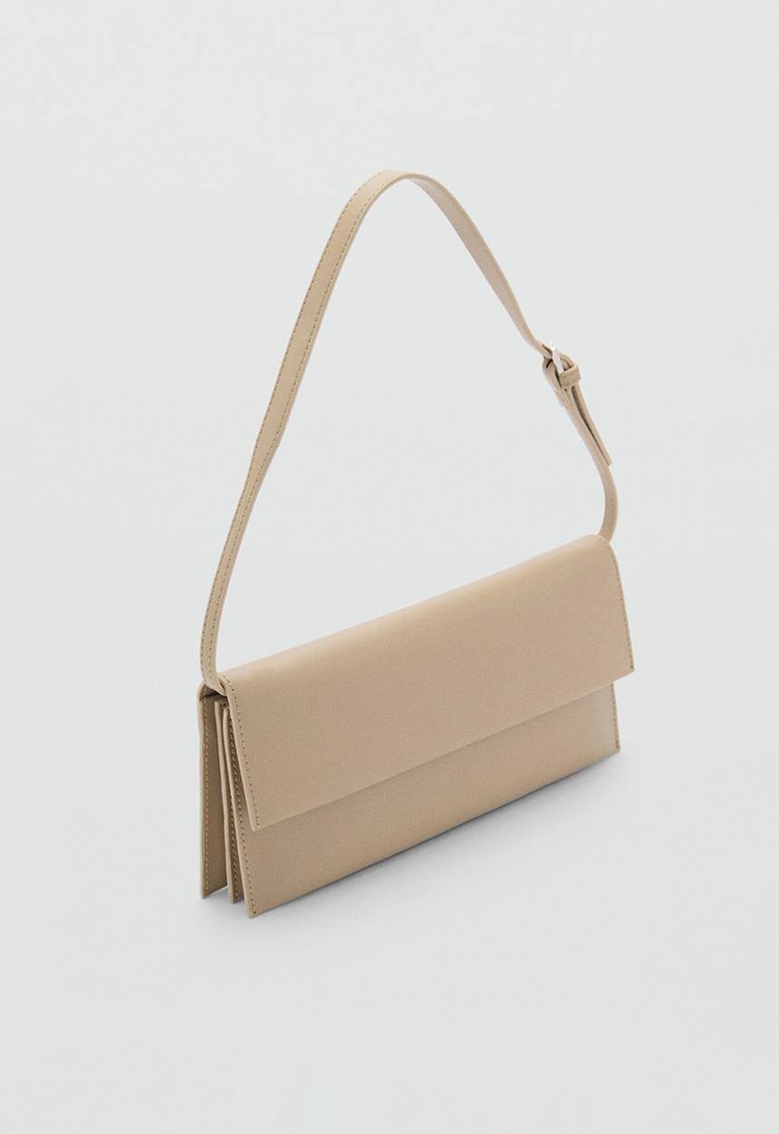 MANGO - Bolso M Acordeon Shoulder Bag - Ligth-Brown