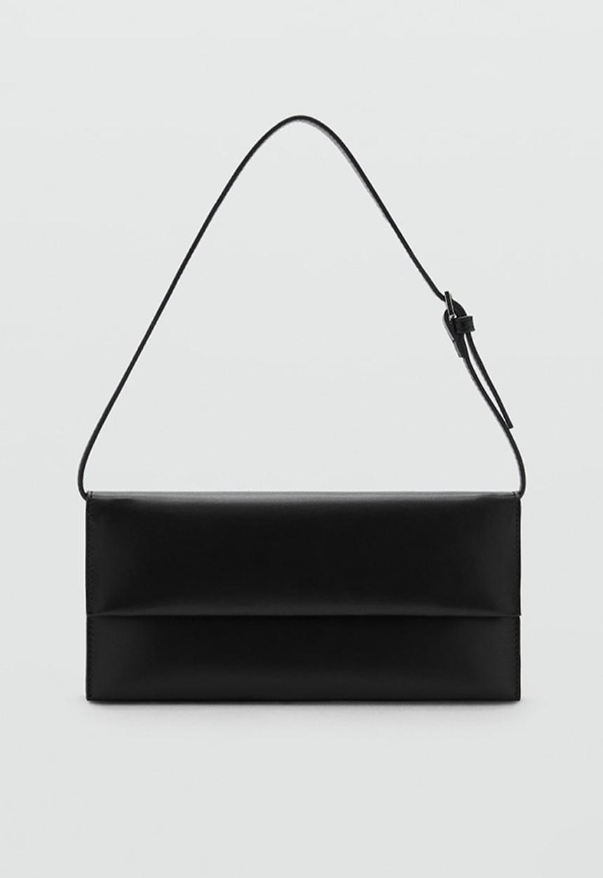 MANGO - Bolso M Acordeon Shoulder Bag - Black